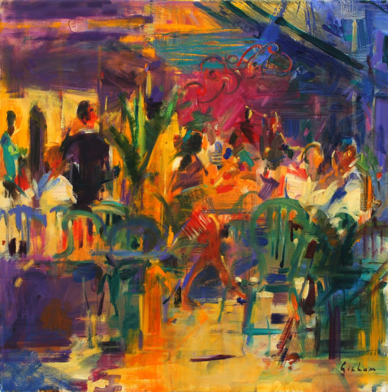 Café de la Place, St. Paul de Vence von Peter Graham (Contemporary)