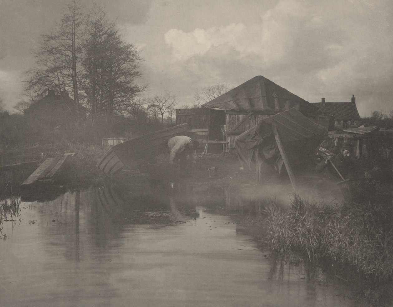 Ein Bootswerft in Norfolk von Peter Henry Emerson and T.F. Goodall