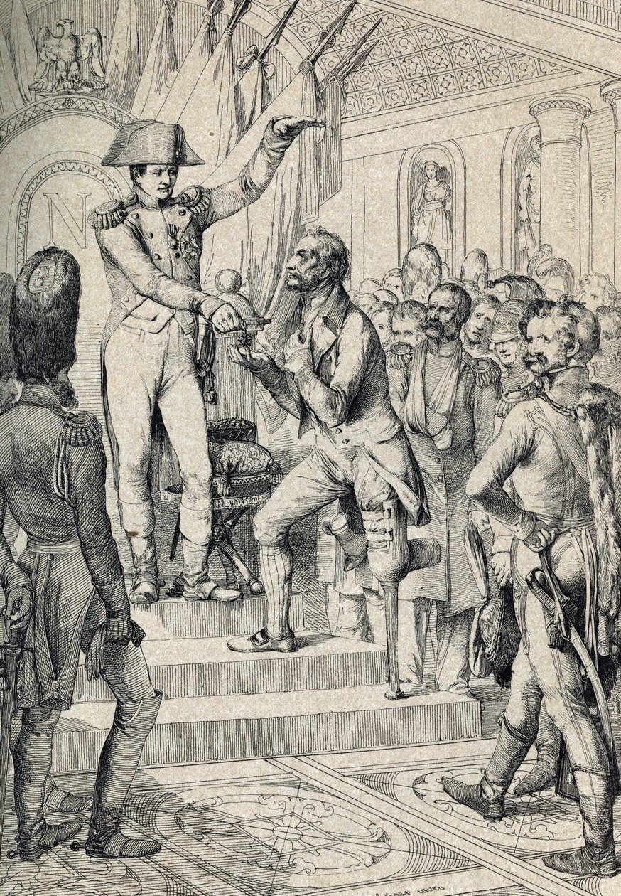 Erste Verleihung der Kreuze der Ehrenlegion (gegründet 1802) in der Kirche der Invaliden am 14. Juli von Peter Johann Nepomuck Geiger