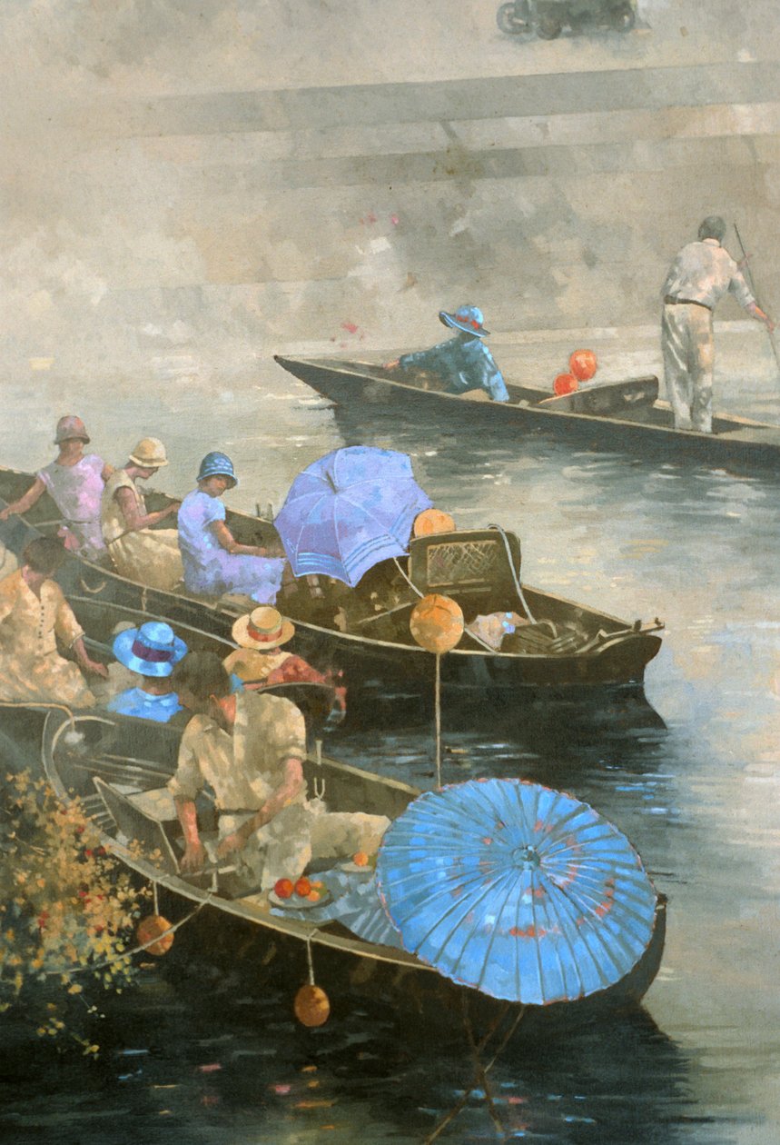 Punts auf der Wey in Brooklands von Peter Miller