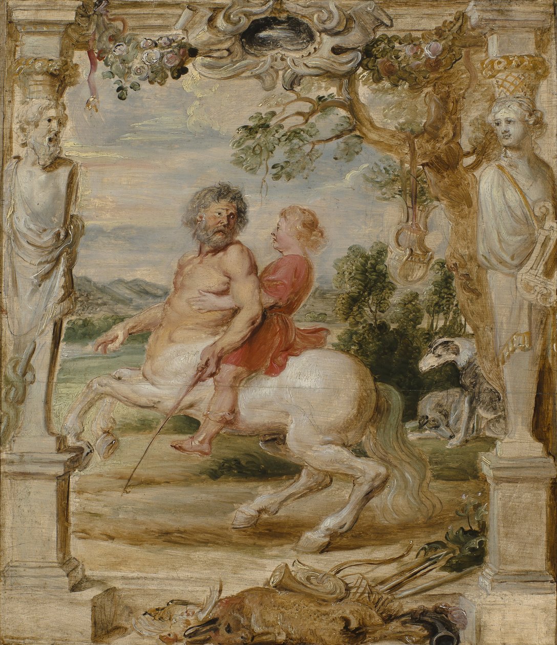 Der Zentaur Chiron unterrichtet den jungen Achilles von Peter Paul Rubens