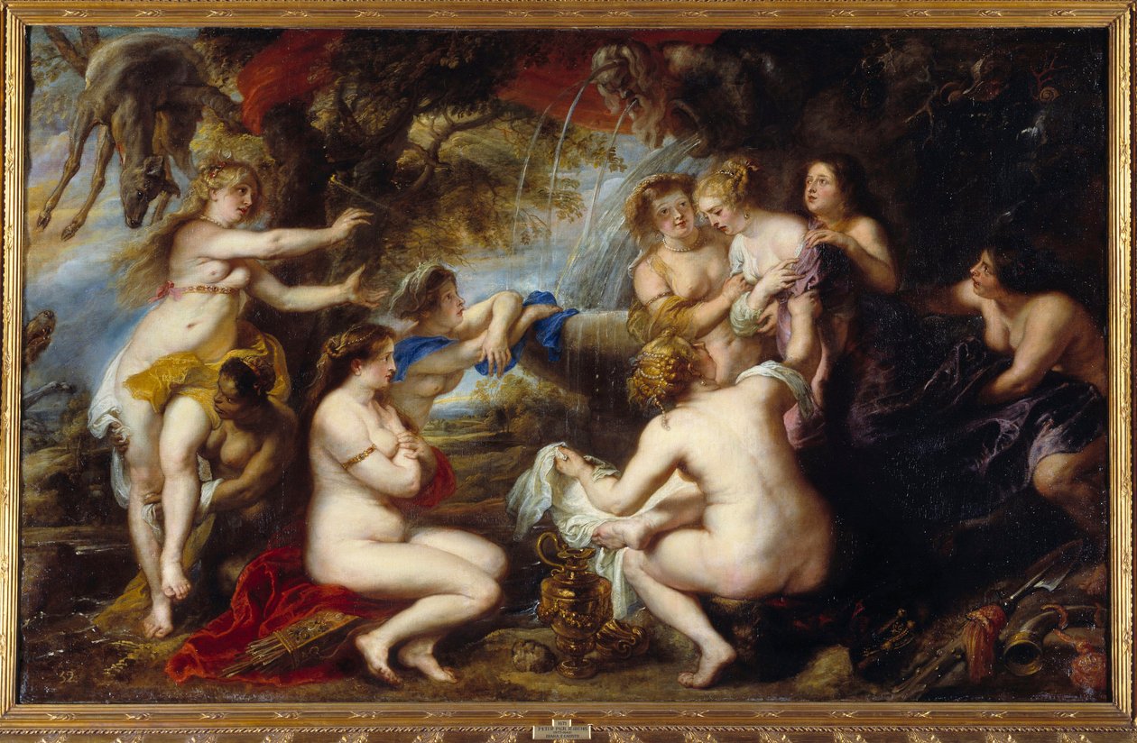 Diana und Nymphe Kallisto: Diana überrascht die schwangere Nymphe Kallisto von Peter Paul Rubens