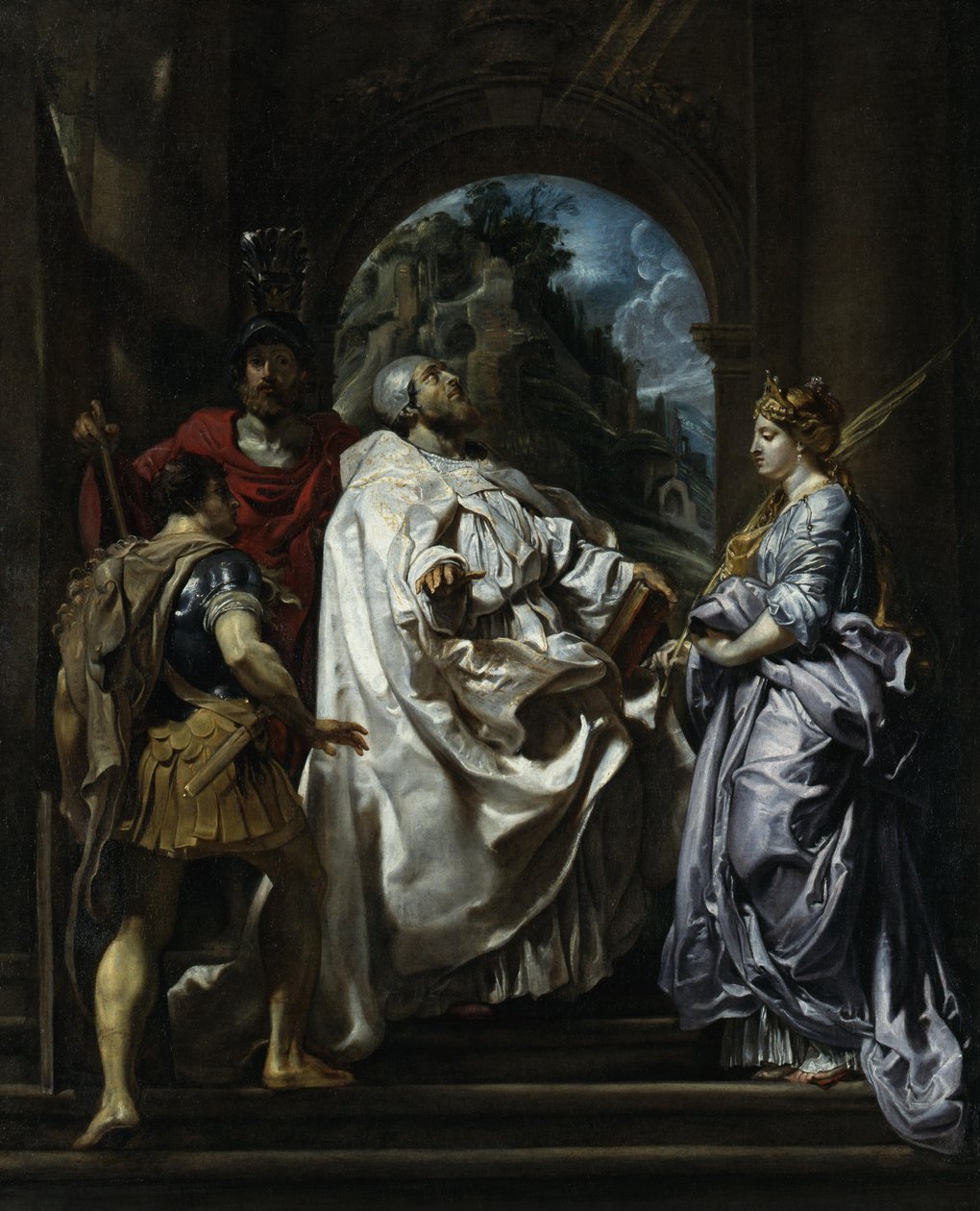 Die Heiligen Gregor, Maurus, Papianus und Domitilla von Peter Paul Rubens