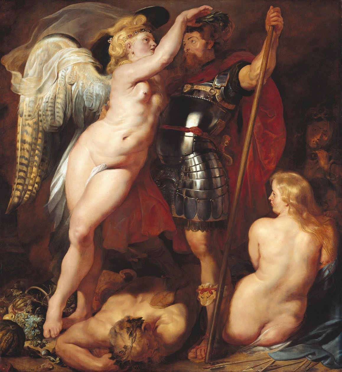 Die Krönung des Tugendhelden von Peter Paul Rubens