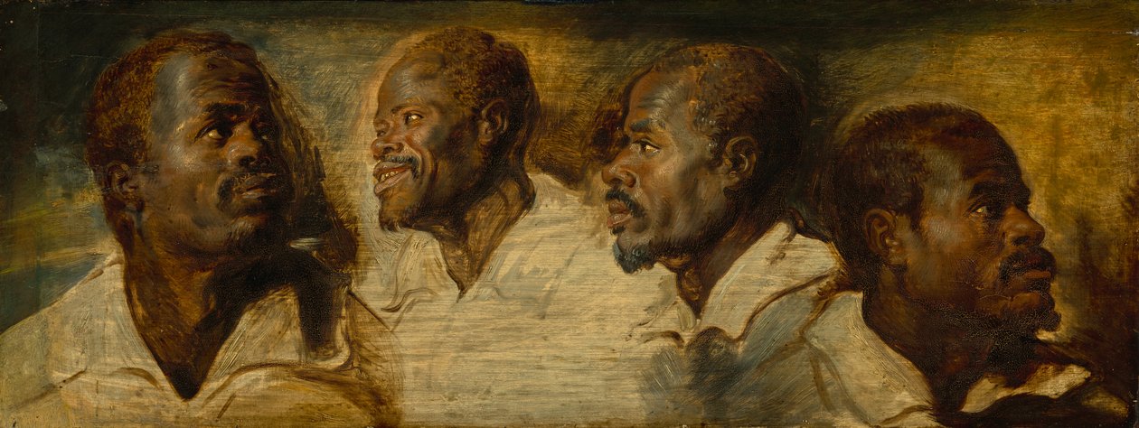 Vier Studien eines männlichen Kopfes von Peter Paul Rubens