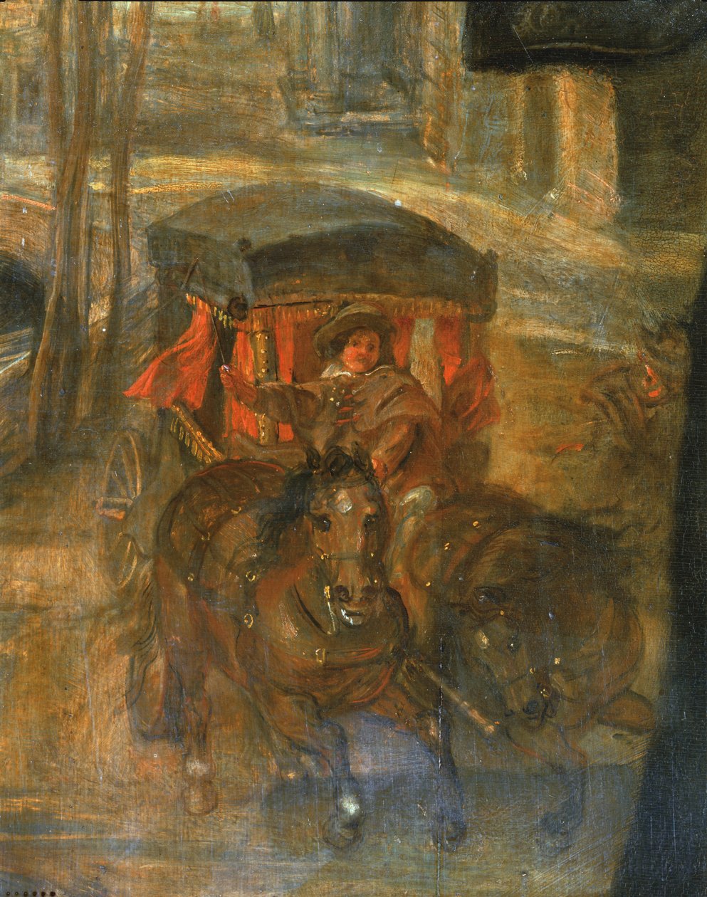 Helene Fourment mit Kutsche von Peter Paul Rubens
