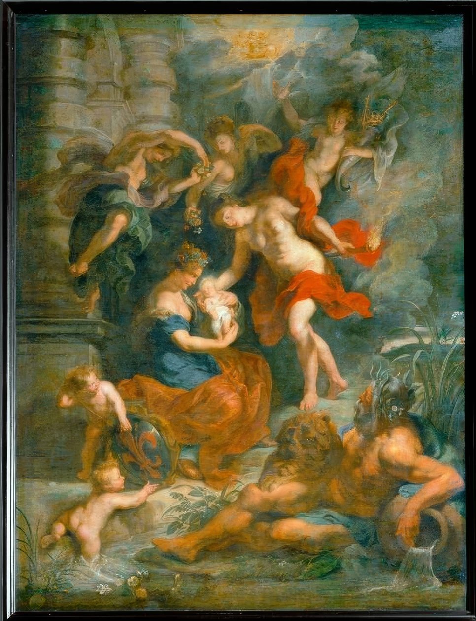 Die Geburt der Königin Marie de Médicis in Florenz am 26. April 1573 von Peter Paul Rubens
