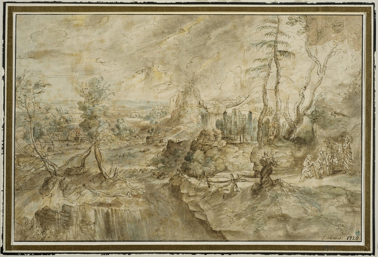 Landschaft mit Philemon und Baucis von Peter Paul Rubens