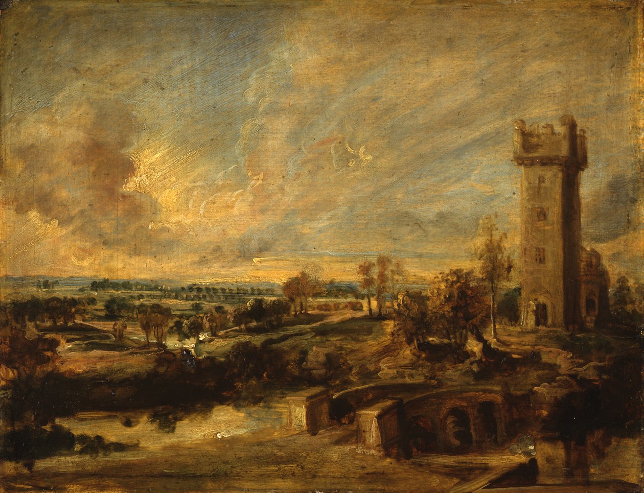 Landschaft mit Turm von Peter Paul Rubens