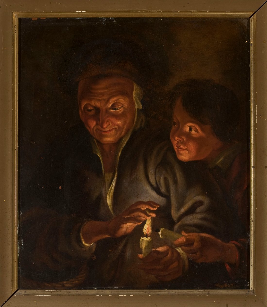 Alte Frau und Junge mit Kerze von Peter Paul Rubens