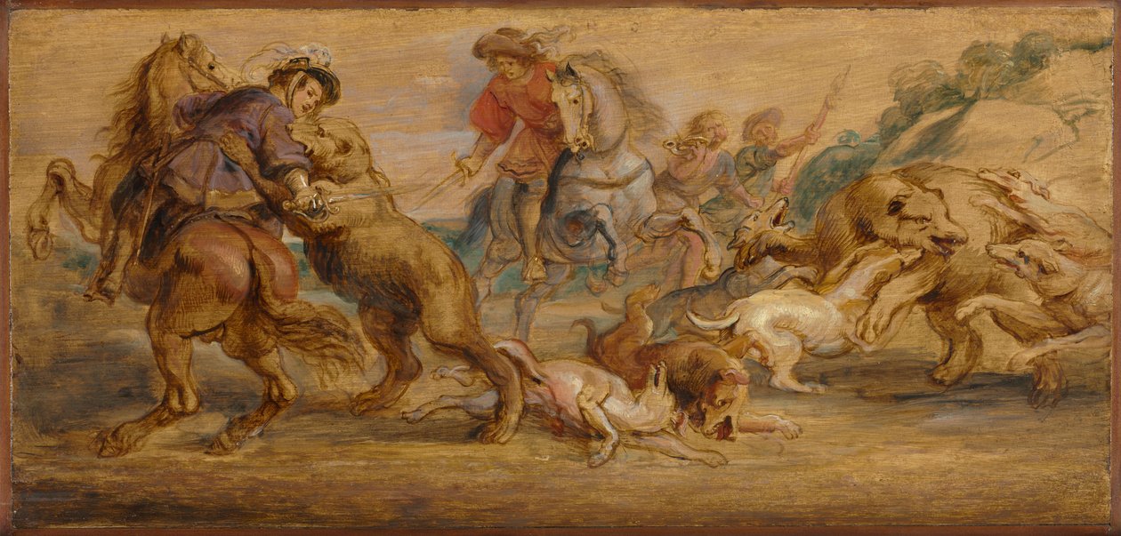 Studie für "Die Bärenjagd" (für den Alcázar, Madrid) von Peter Paul Rubens