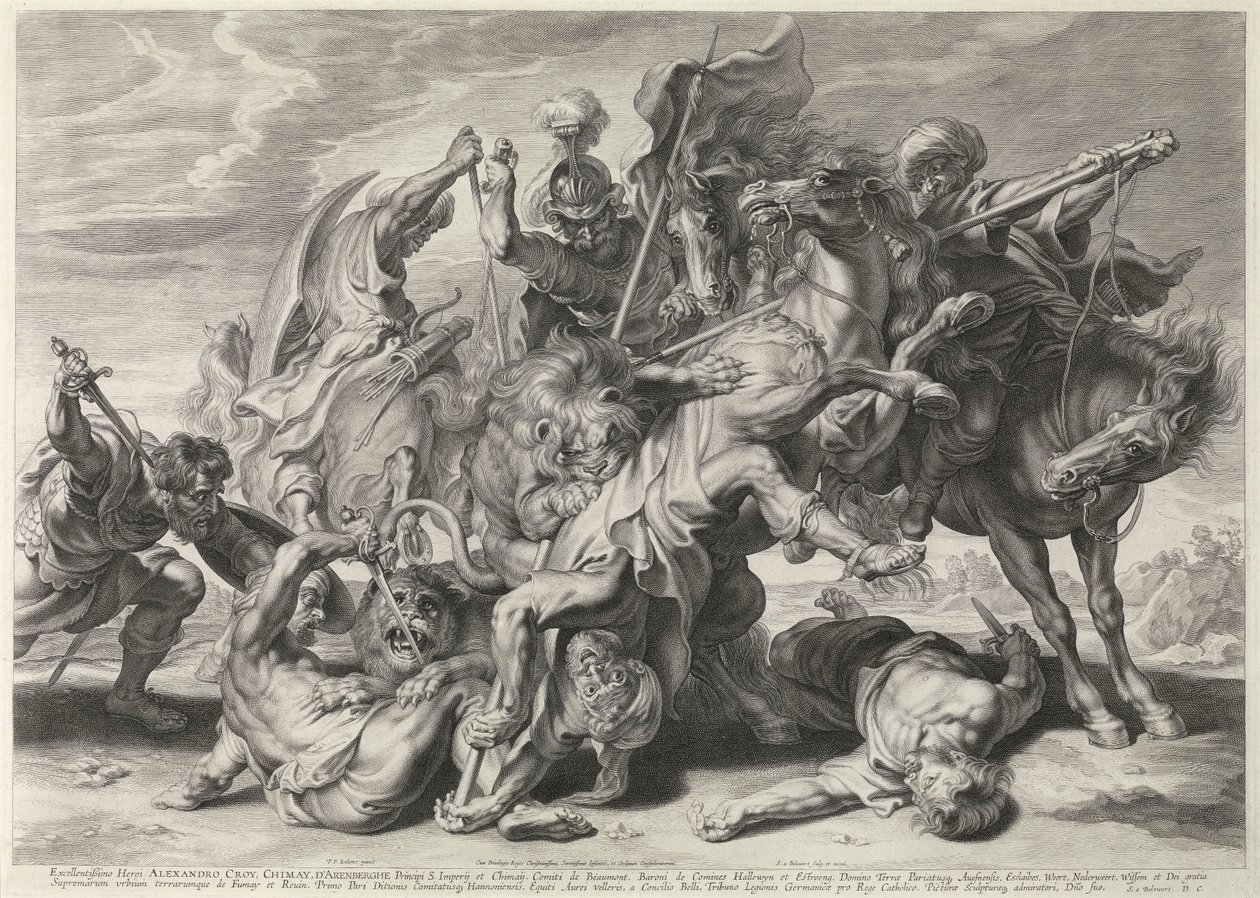 Die Löwenjagd von Peter Paul Rubens