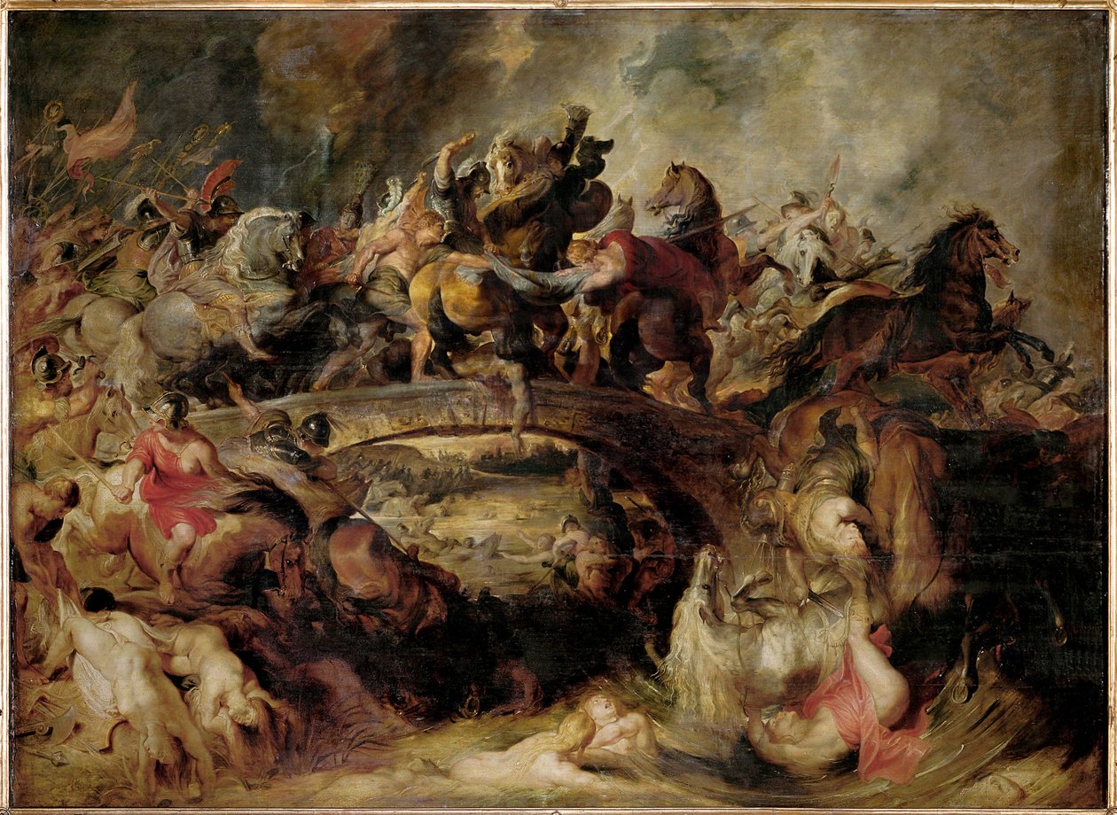 Theseus, König von Athen, kämpft gegen Talestris von Peter Paul Rubens