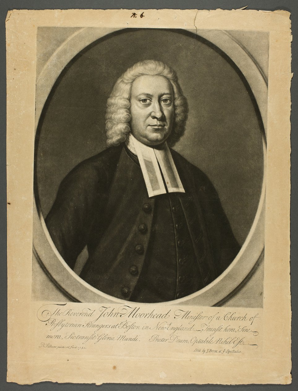 Reverend John Moorhead von Peter Pelham