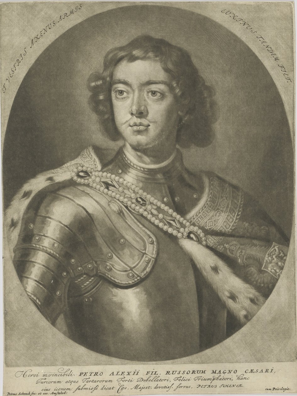 Porträt von Kaiser Peter I. der Große von Peter Schenk