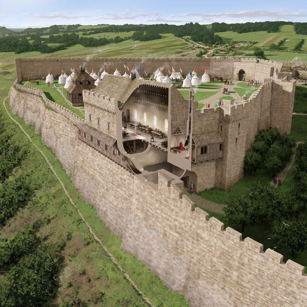 Richmond Castle, Richmond, Richmondshire, North Yorkshire, 2016 von Peter Urmston