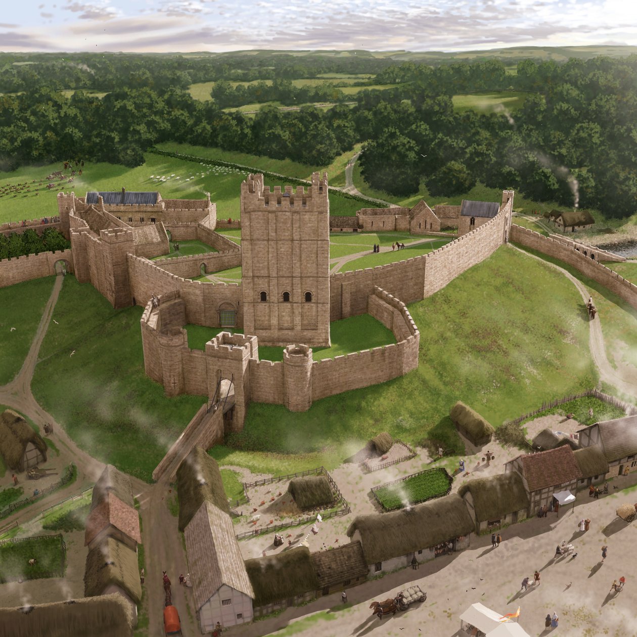 Richmond Castle, Richmond, Richmondshire, North Yorkshire, 2016 von Peter Urmston
