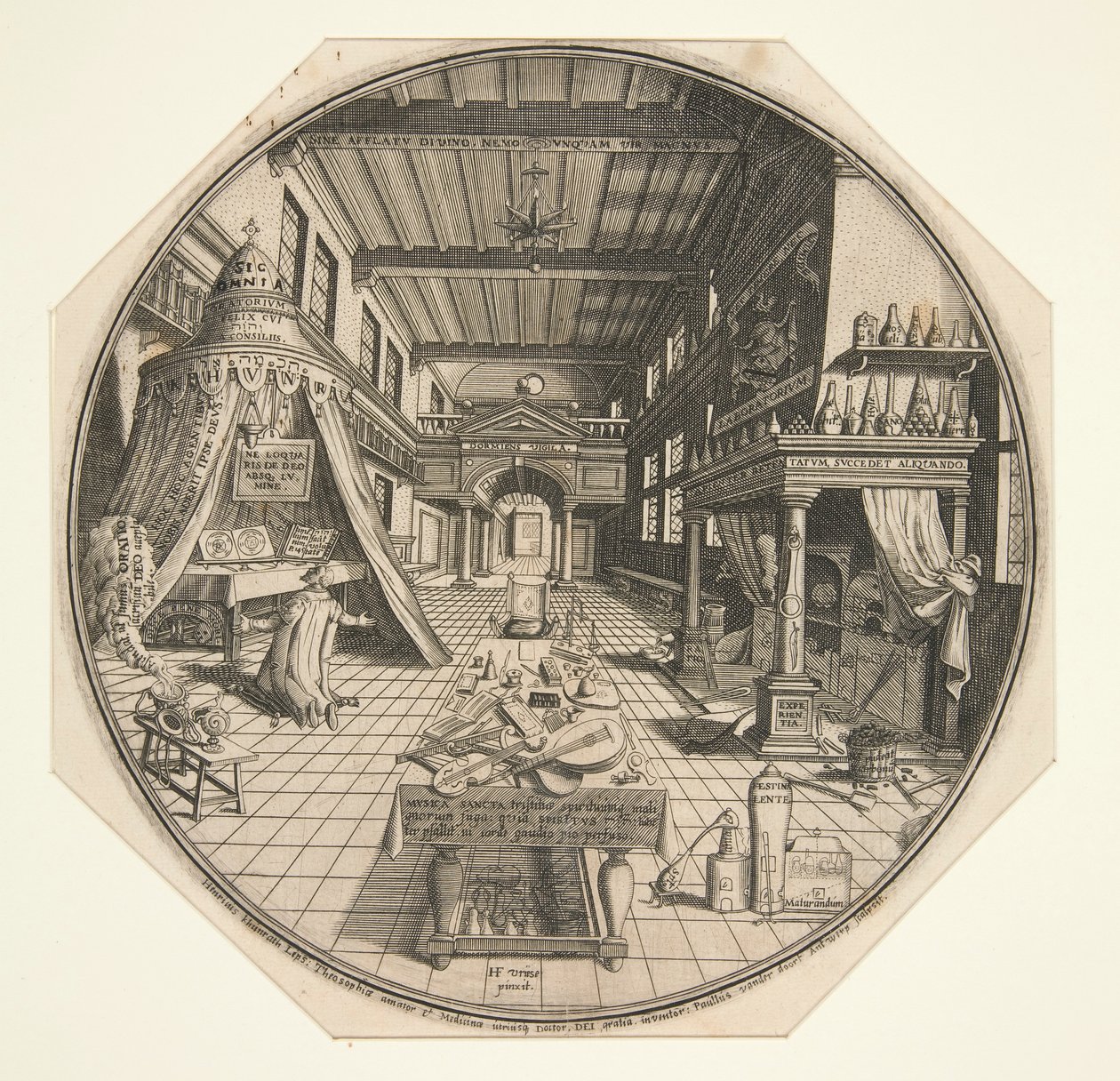 Heinrich Khunrath, Alchemist von Leipzig, in seiner Bibliothek von Peter van der Doort