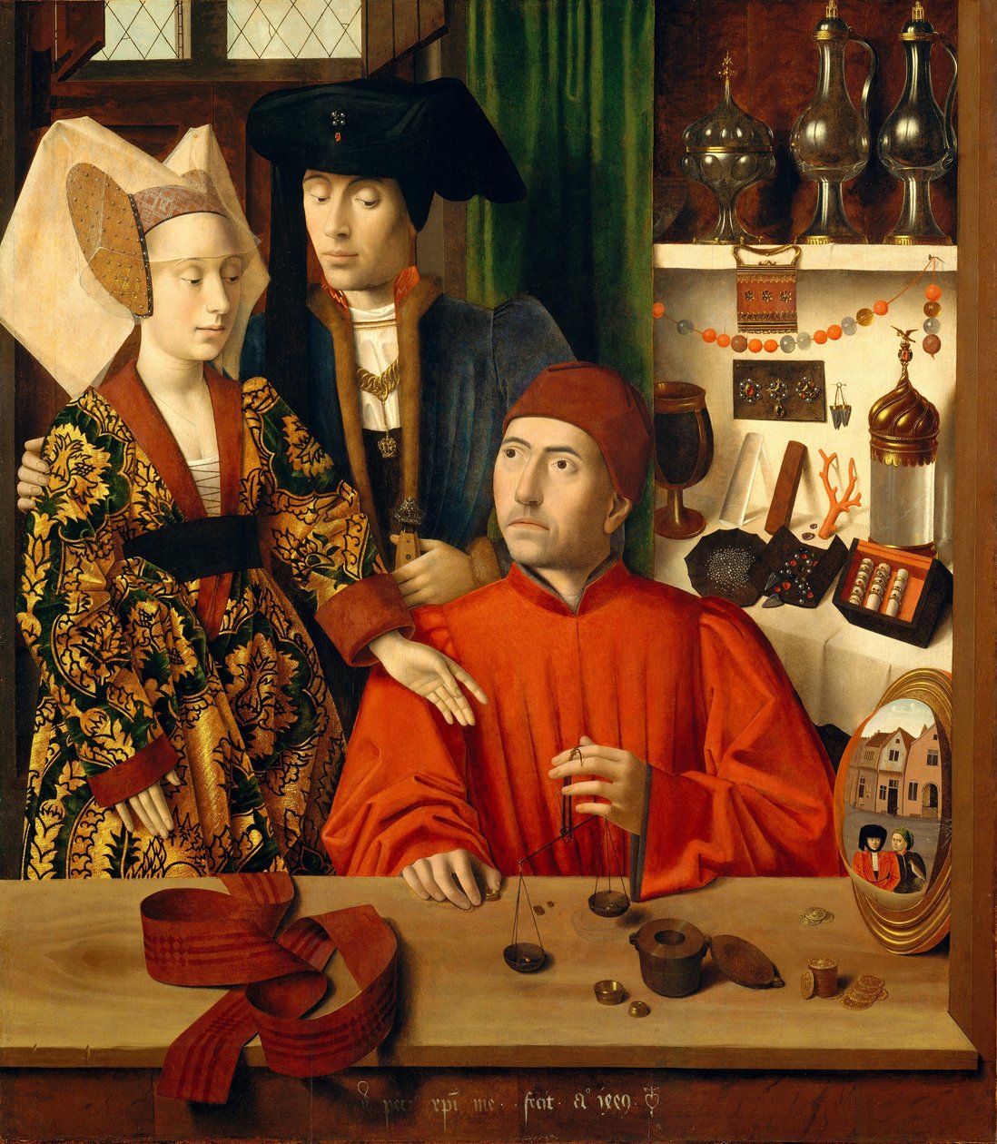 Ein Goldschmied in seiner Werkstatt von Petrus Christus