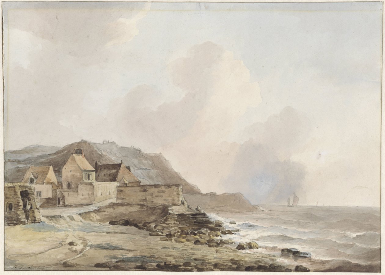 Blick auf die Küste bei Boulogne-sur-Mer von Petrus Johannes Schotel