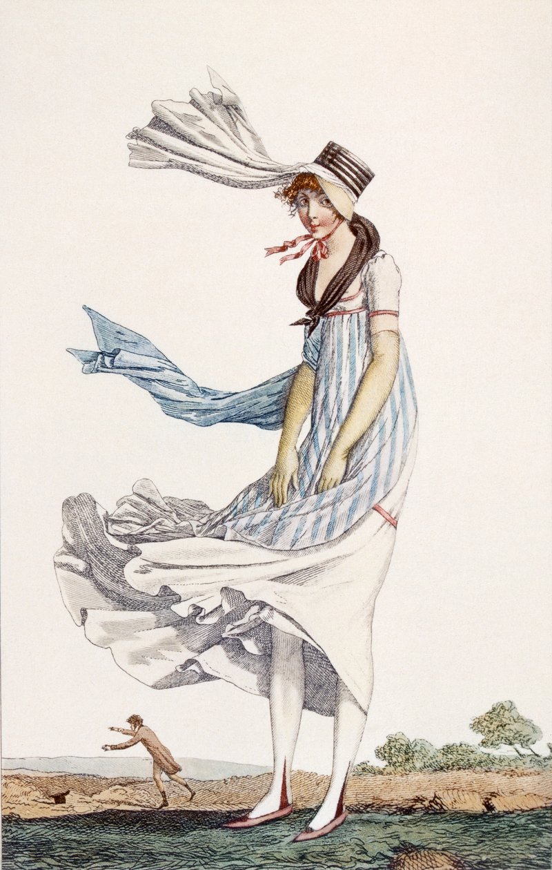 Ein Damen-Sommerpromenadenkleid, 1800 von Philibert Louis Debucourt