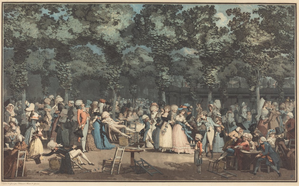 Die öffentliche Promenade von Philibert-Louis Debucourt