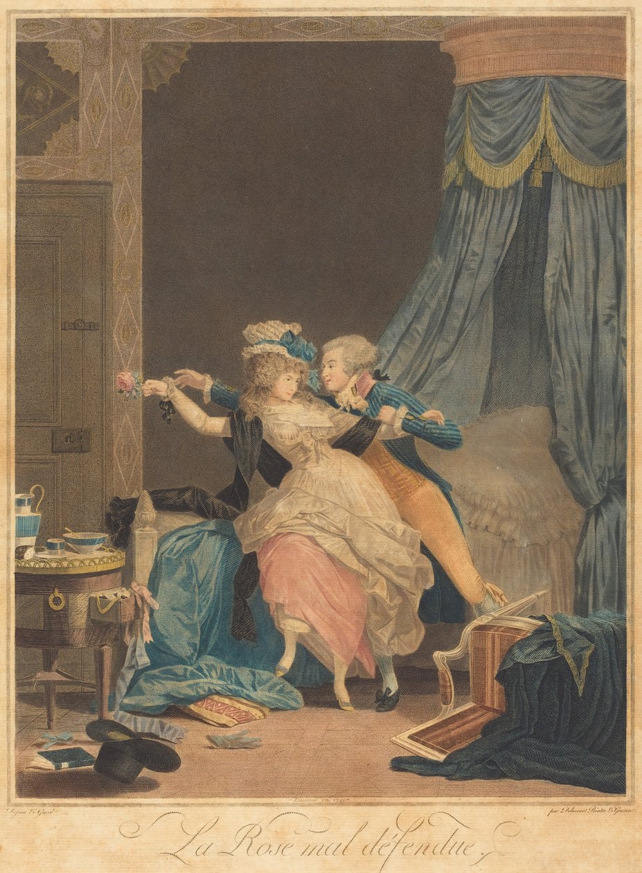 Die schlecht verteidigte Rose von Philibert-Louis Debucourt