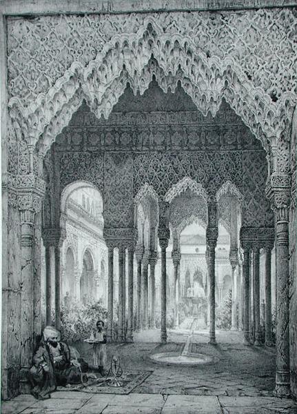 Eingang zum Löwenhof, Alhambra, Platte 4 aus 