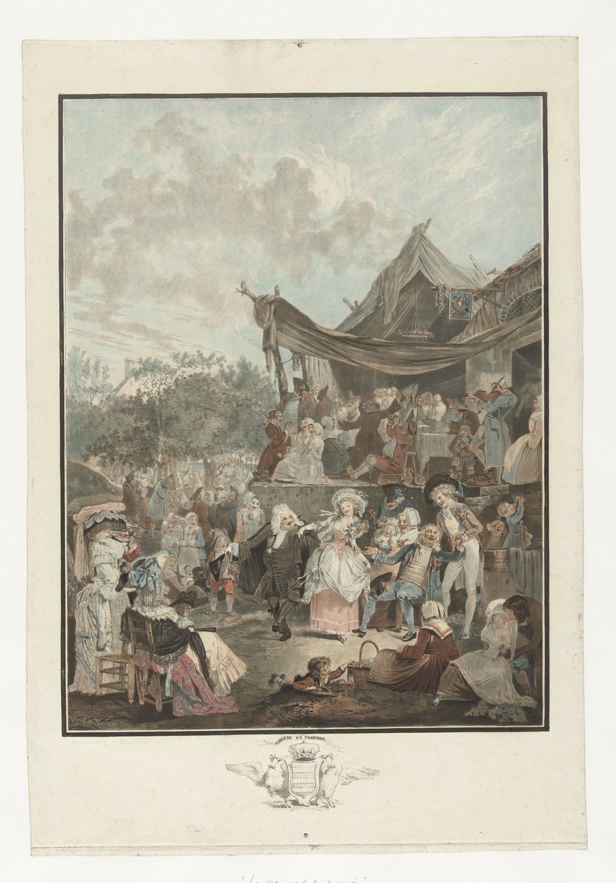 Tanzende Braut von Philibert-Louis Debucourt