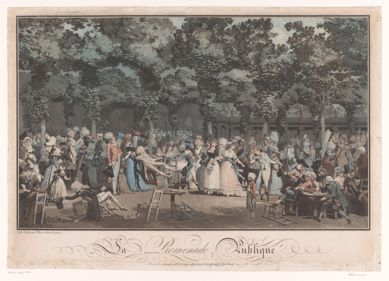 Sehen und gesehen werden (Elegante Gesellschaft im Jardin du Palais ...