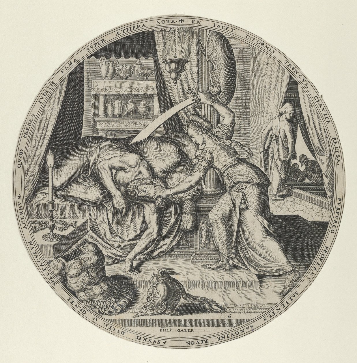 Judith aus Berühmte Frauen aus dem Alten Testament, Satz von 6 von Philip Galle