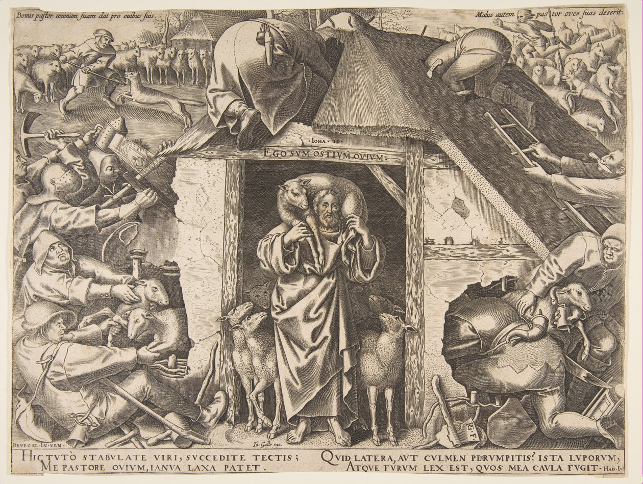 Das Gleichnis vom guten Hirten, 1565 von Philip Galle