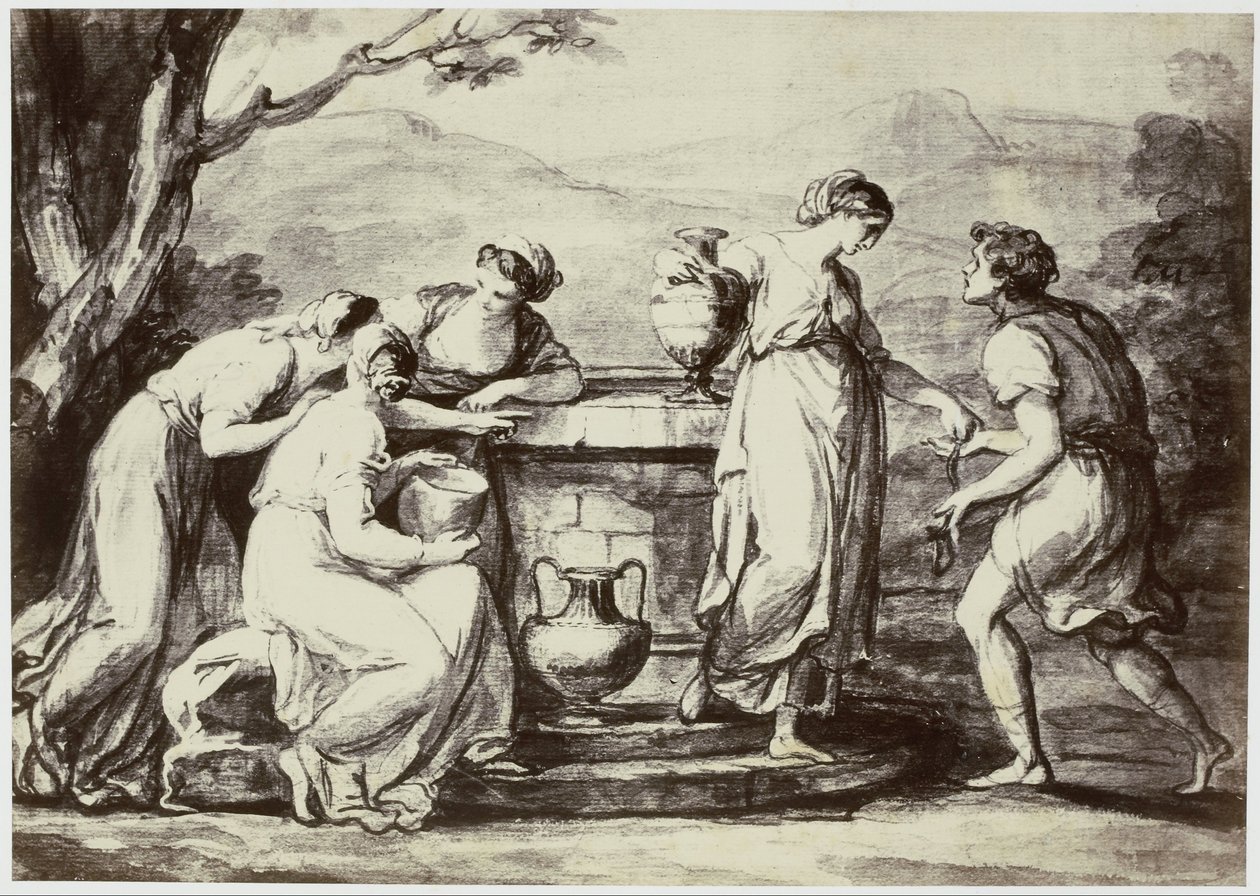 A. Kauffman, Rebecca am Brunnen von Philip Henry Delamotte