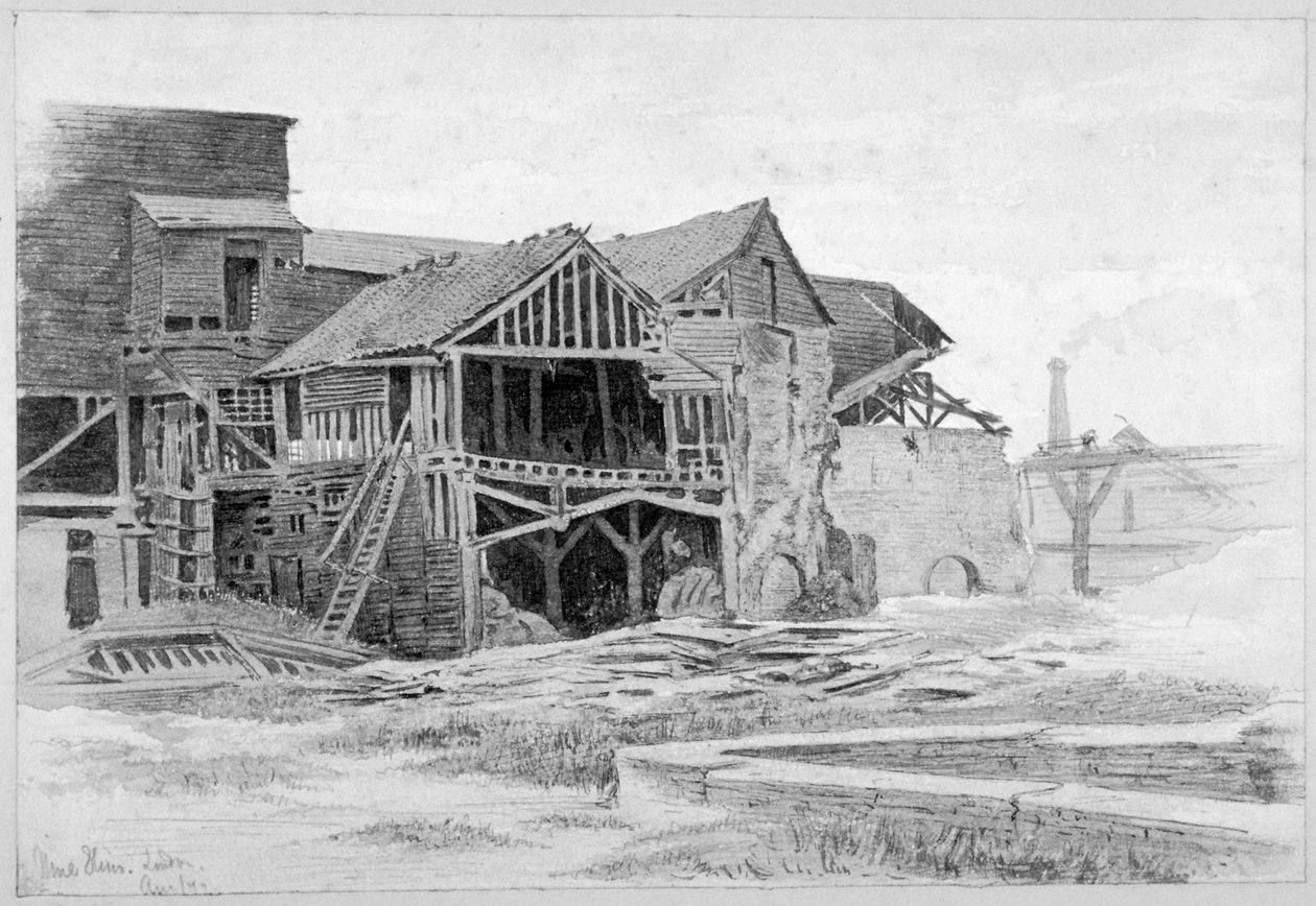 Ansicht der alten Kalkwerke, Nine Elms, Battersea, London, 1875 von Philip Howard