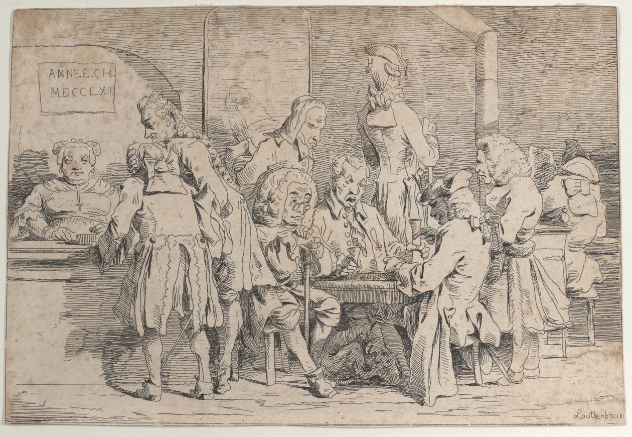Tric Trac spielen von Philip James de Loutherbourg