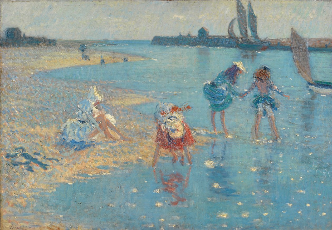Walberswick, Kinder planschen, 1891 von Philip Wilson Steer