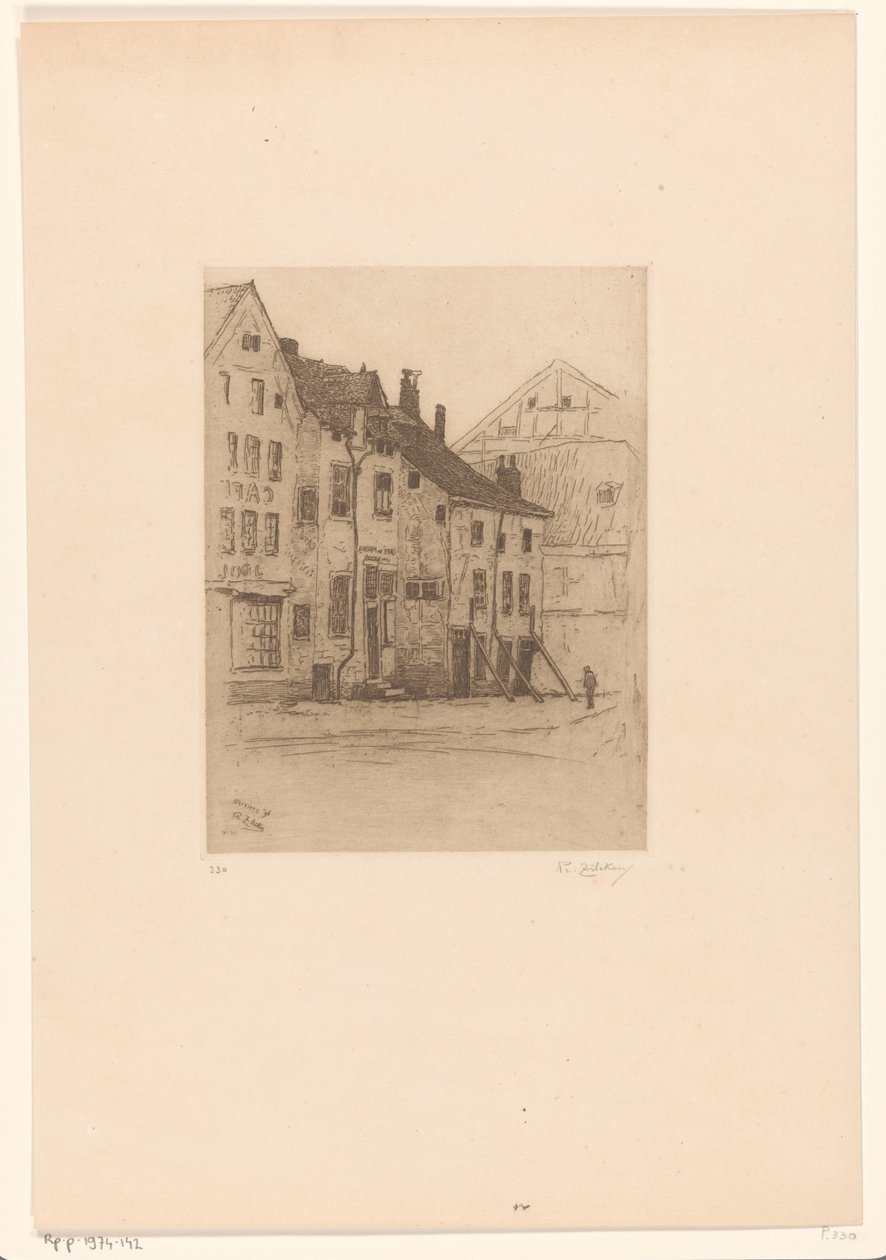Alte Häuser auf der Place Verte in Verviers von Philip Zilcken