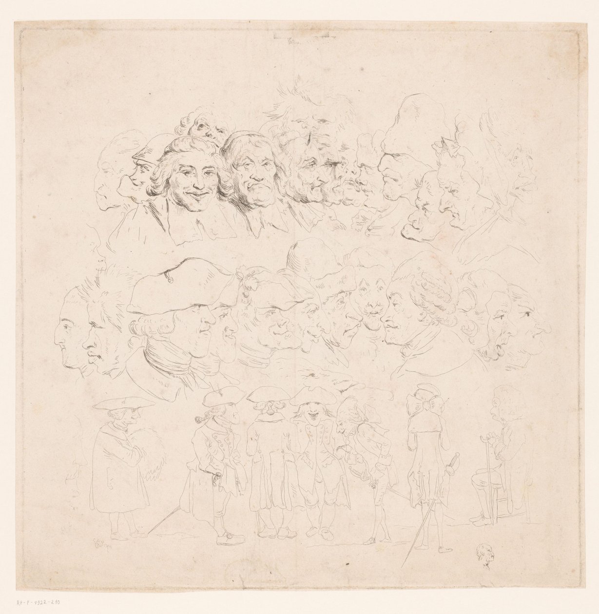 Karikaturen von Philipp Jacques Loutherbourg (I) (attributed to)