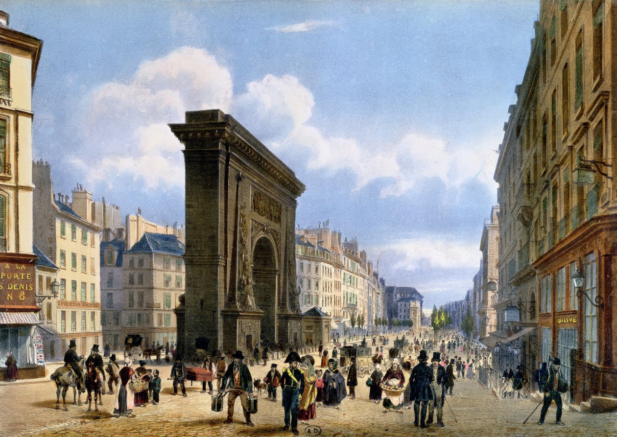 Ansicht der Porte St. Denis, aus 