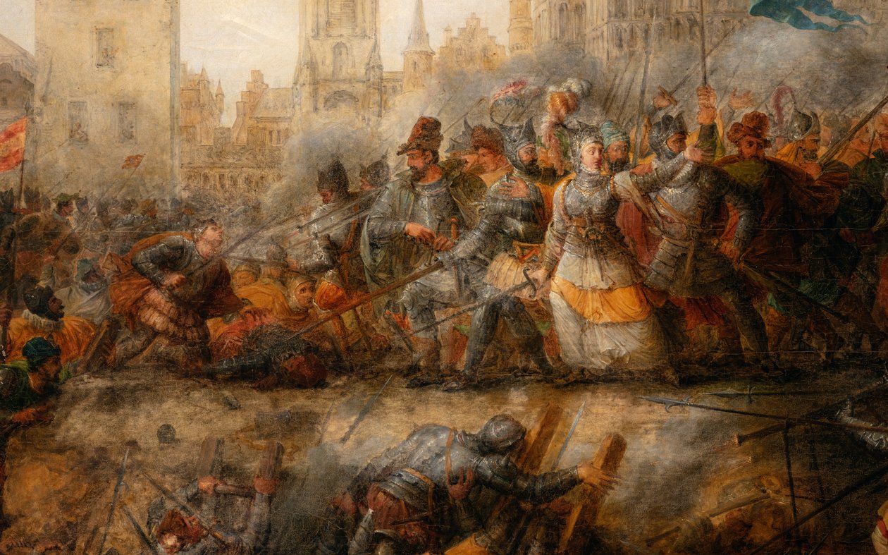 Verteidigung von Tournai durch die Prinzessin von Epinoy von Philippe Auguste Hennequin