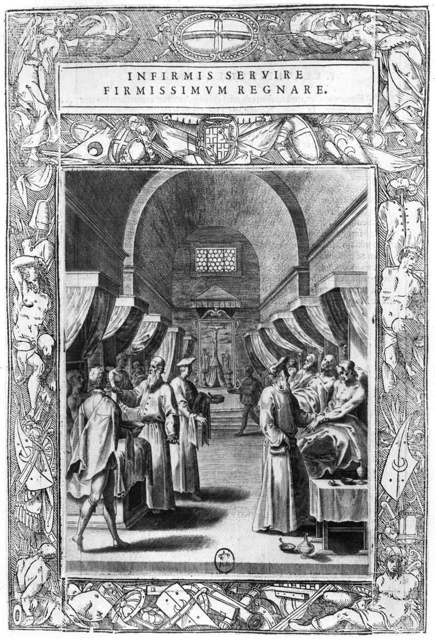 Hospitaliter des Ordens von St. Johannes von Jerusalem kümmern sich um die Kranken von Philippe Thomassin