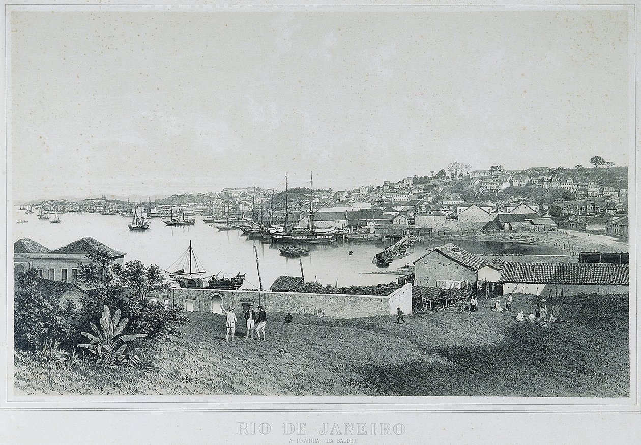 Neun Panoramablicke auf Rio de Janeiro: A Prainha (da Saude) von Philippe and Ciceri Eugene Benoist