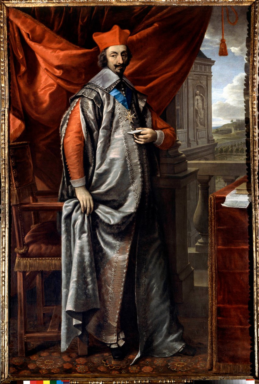 Ganzkörperporträt von Armand Jean Du Plessis, Kardinal von Richelieu (1585 - 1642) Gemälde von Philippe De Champaigne (1602-1674) Paris. Außenministerium von Philippe de Champaigne