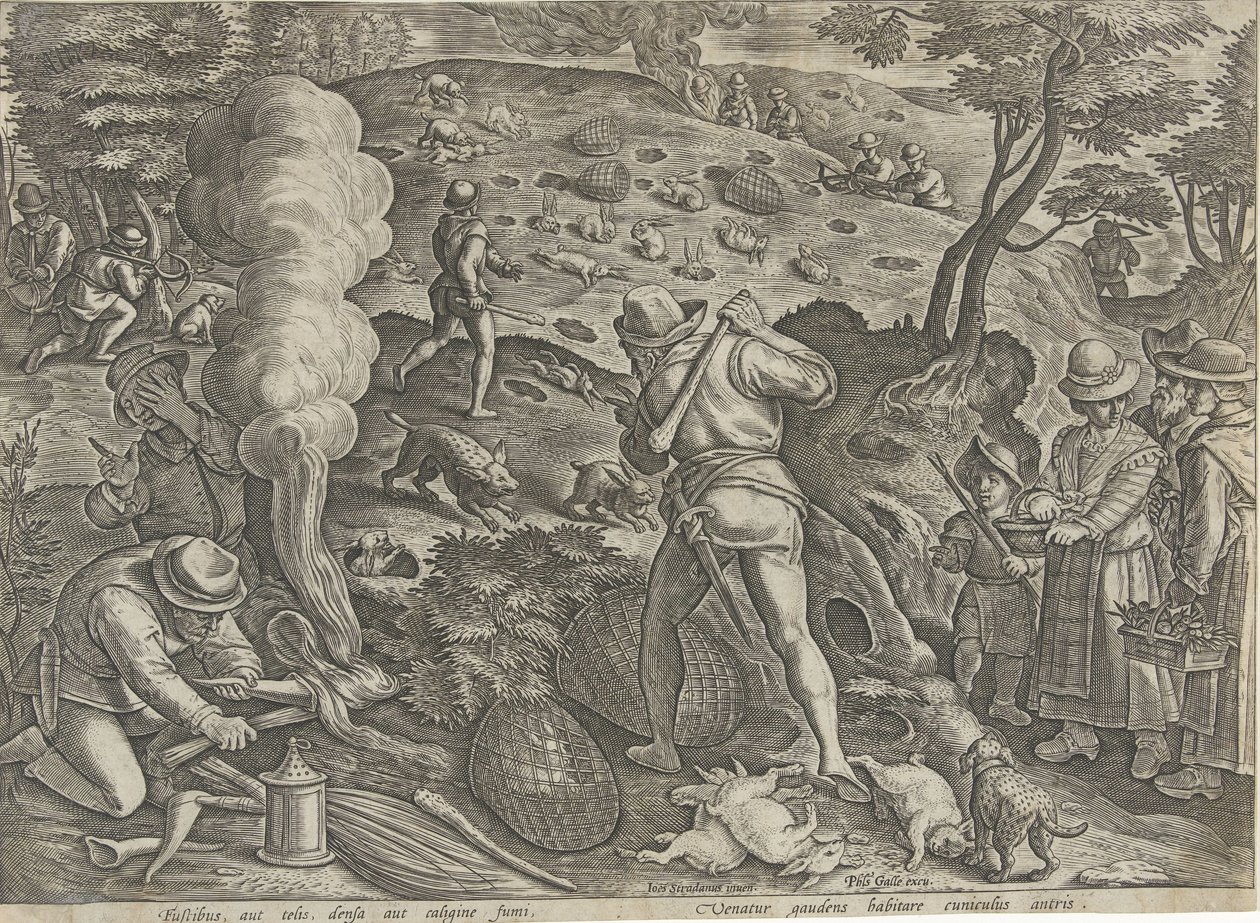 Konijnenjacht von Philips Galle (possibly)