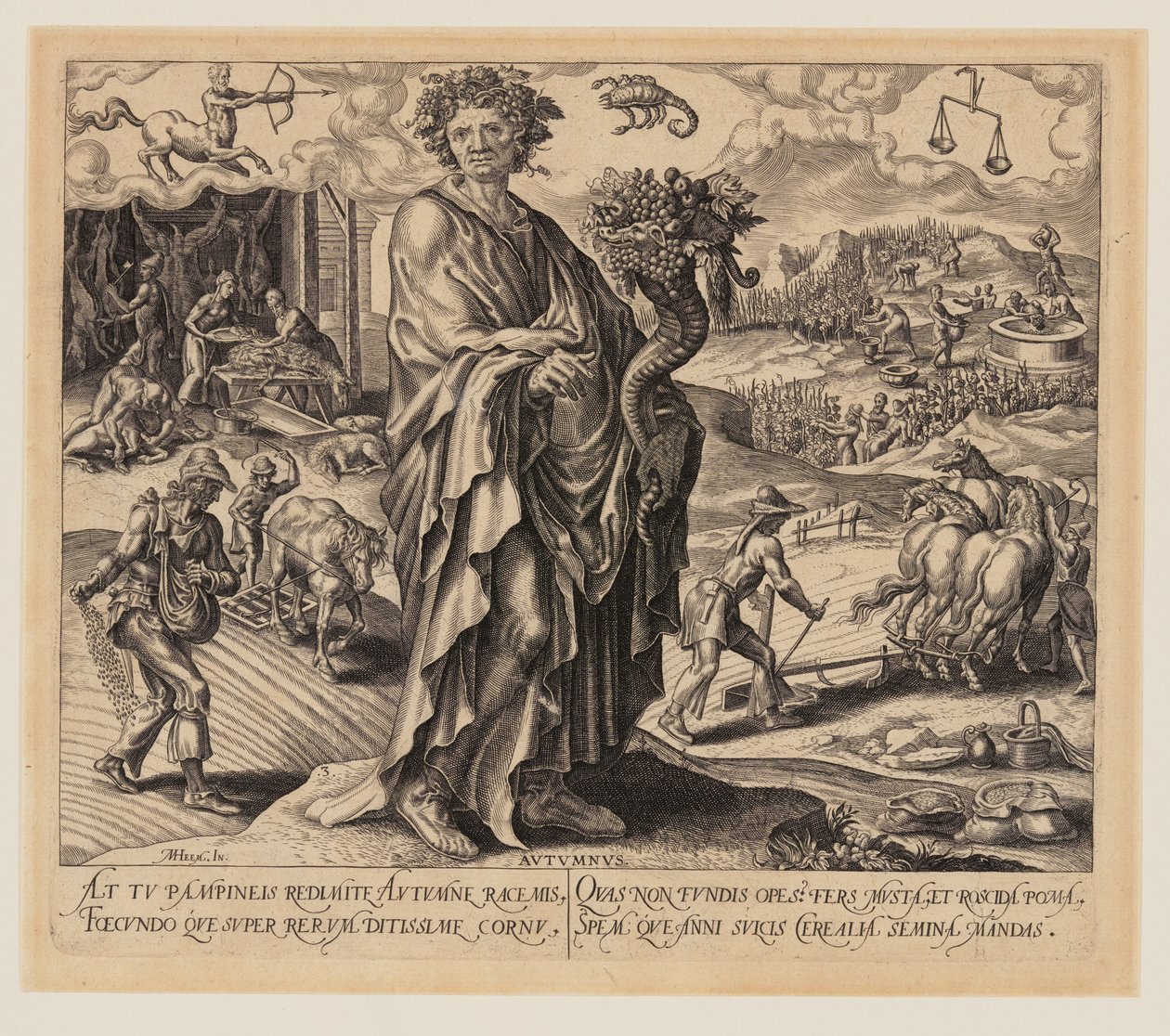 Herbst, aus Die Vier Jahreszeiten von Philips Galle