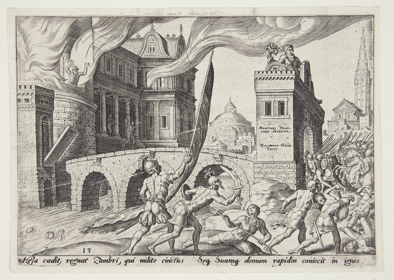 Die Eroberung von Tirsah von Philips Galle