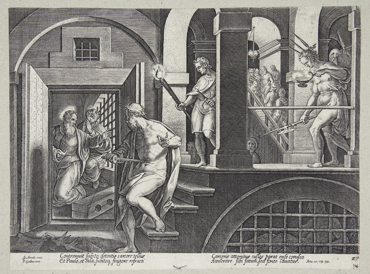 Die Bekehrung des Wärters von Philips Galle