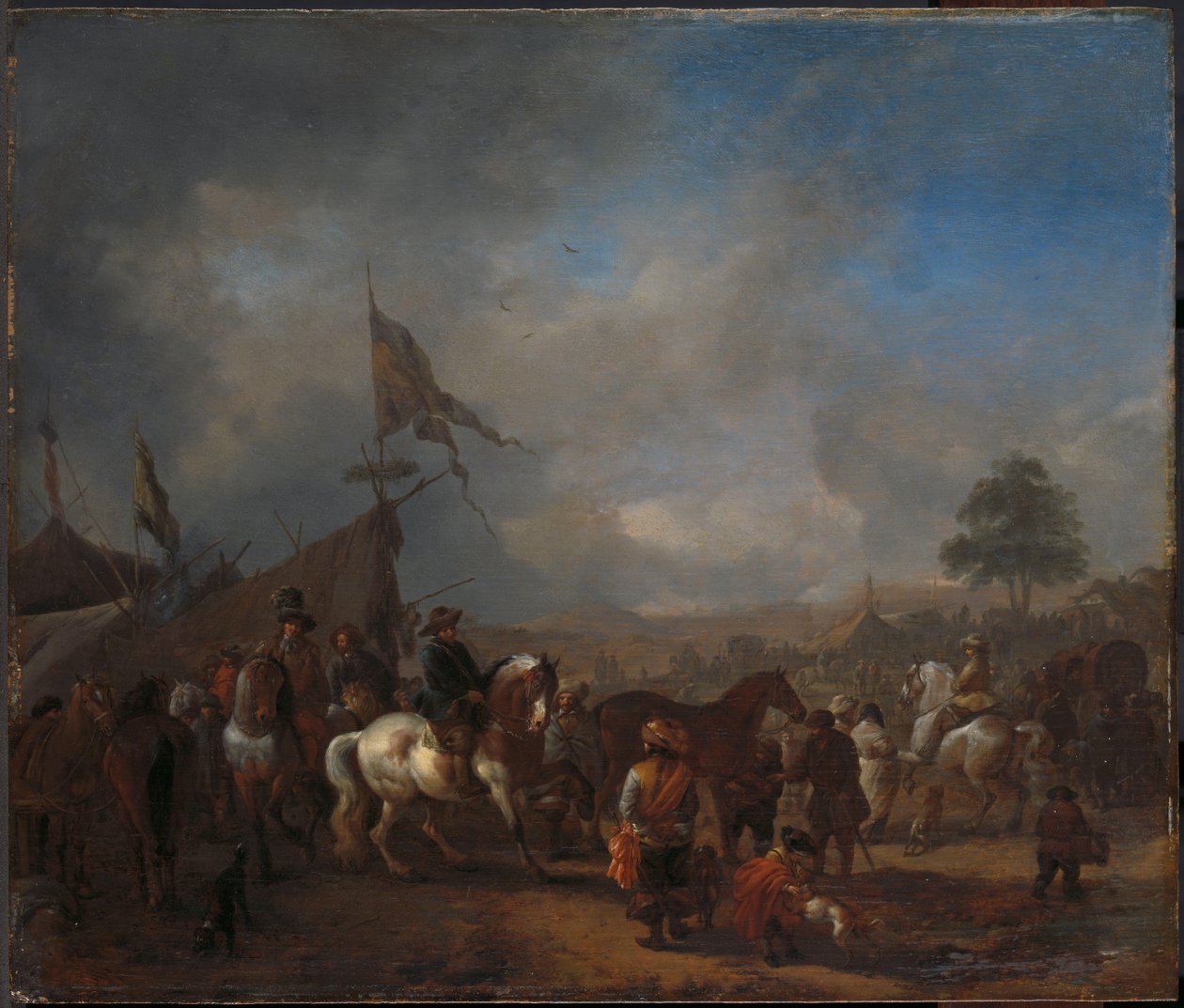 Pferdemarkt in der Nähe eines Armeelagers von Philips Wouwerman