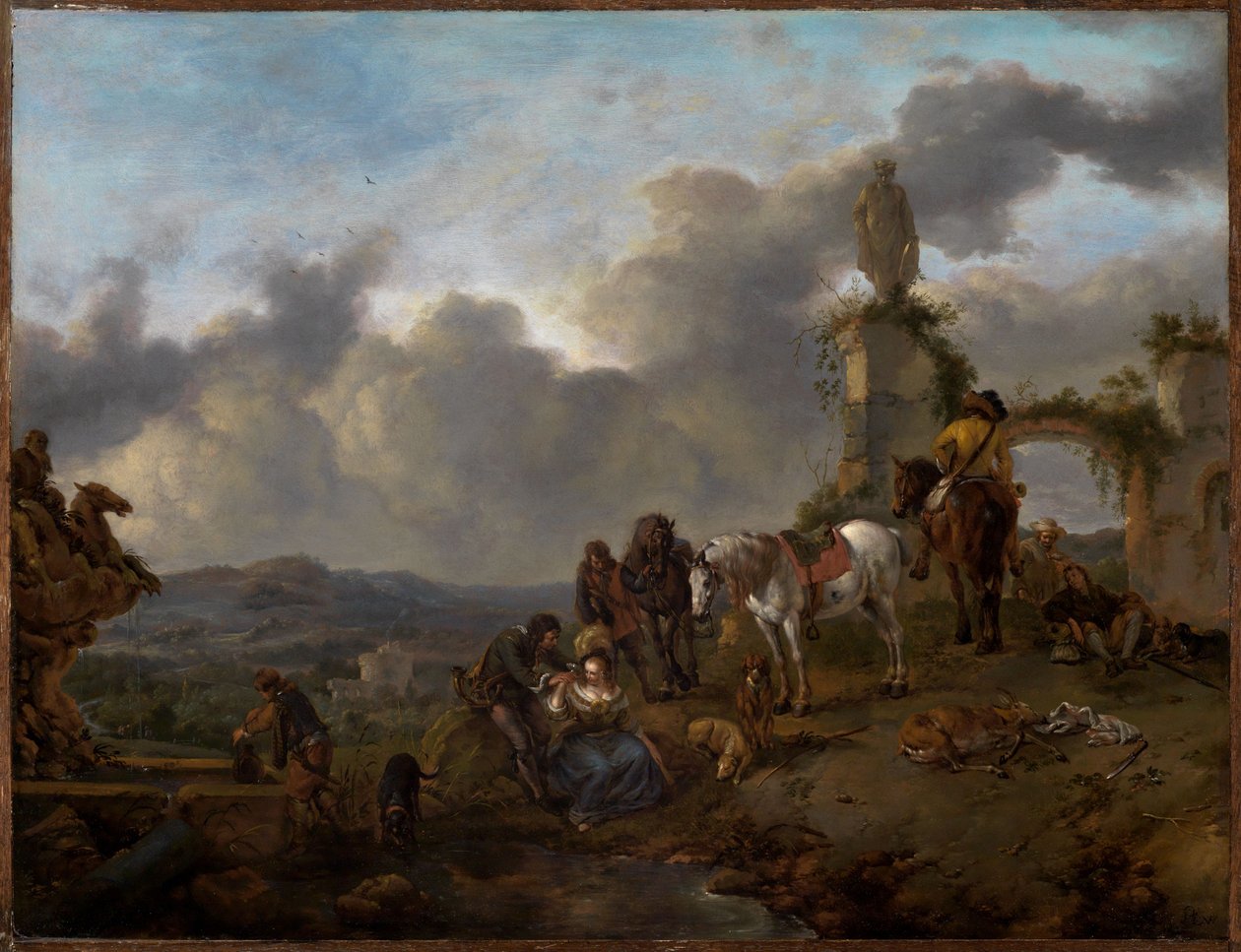 Rastende Jagdgesellschaft von Philips Wouwerman