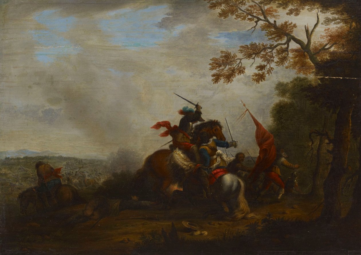 Szene aus einer Kavallerieschlacht von Philips Wouwerman